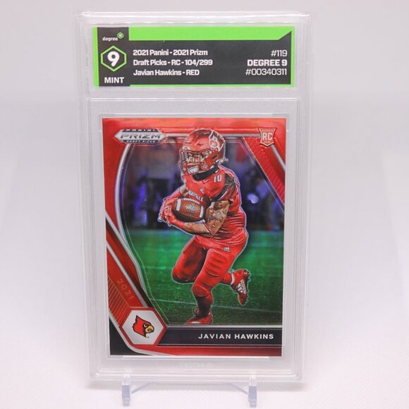 2021 Panini Prizm Draft Picks RC Red Javian Hawkins /299 #119 Degree 9 - Picture 1 of 2